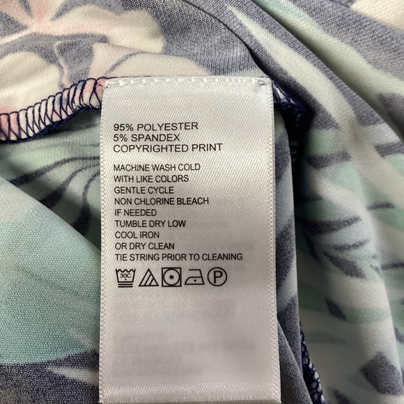 Tommy Bahamas Dress Women CS/TP Ladies Blue Floral Outdoors Polyester Casual - Picture 9 of 9